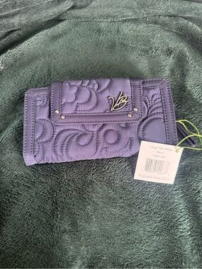 Vera Bradley navy Quilted Large Tab Wallet